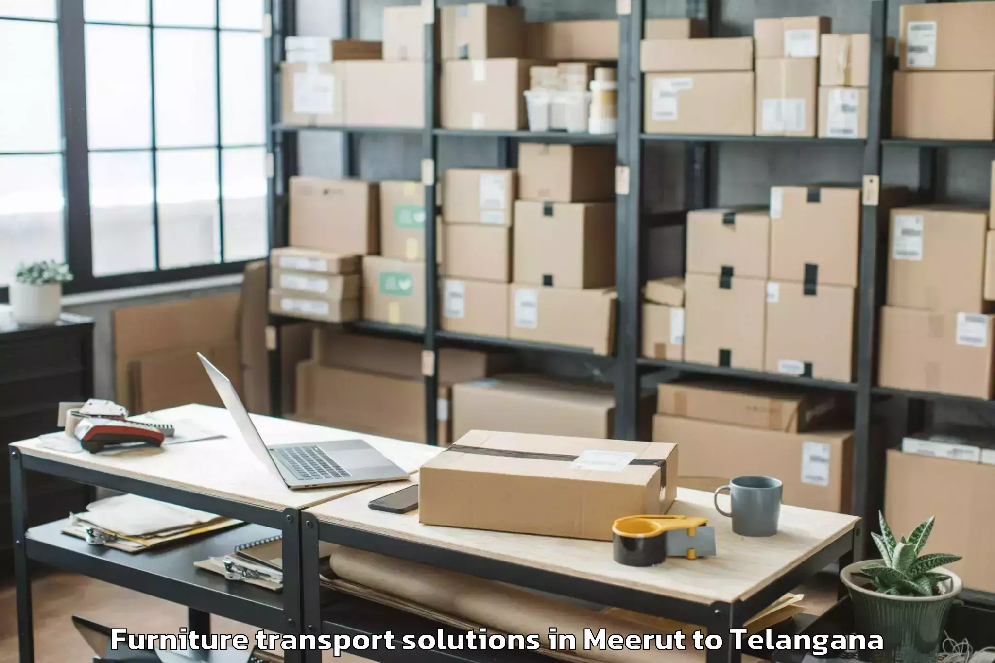 Trusted Meerut to Gudihathnoor Furniture Transport Solutions